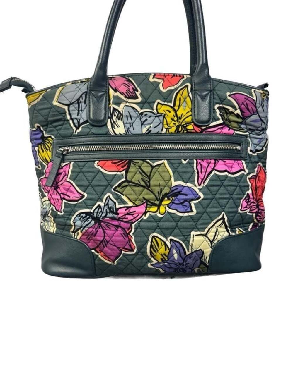 Vera Bradley Hadley Satchel in Falling Flowers Pattern